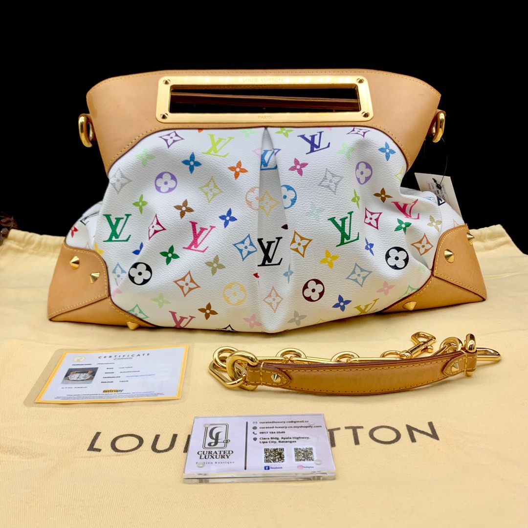 LOUIS VUITTON Shoulder Bag M40255 Judy MM Monogram multicolor/Leather –