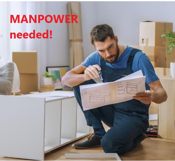 Manpower Needed! One day furniture assembly and warehouse assistance