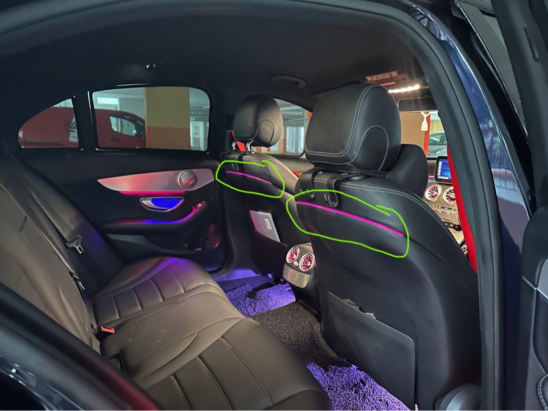 Mercedes ambient light amg dashboard panel burmester rotary speaker