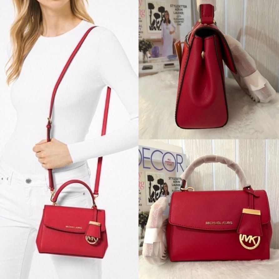 MICHAEL Michael Kors Ava Extra Small Cross Body Bag - Cherry in Red