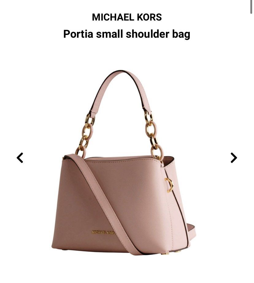 Michael Kors Small Portia Handbag in Pink, Women's Fashion, Bags