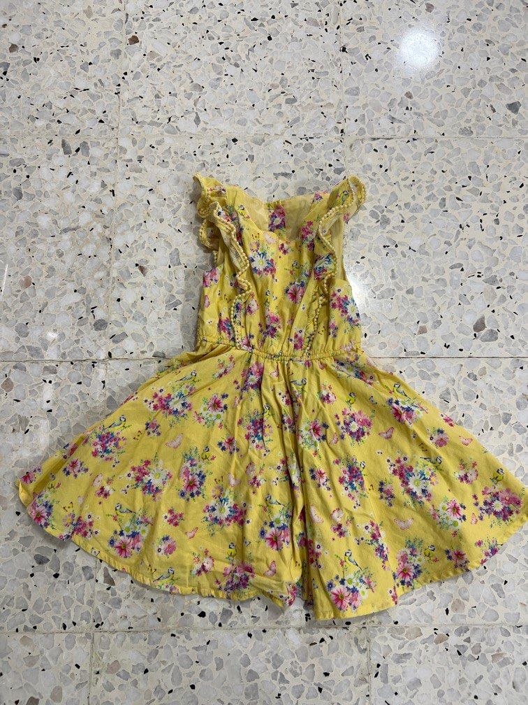 Mothercare yellow floral dress 18 24 months Babies Kids Babies Kids Fashion on Carousell