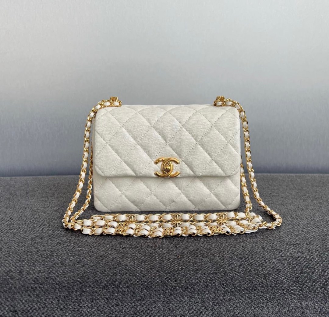 New Chanel Coco First Flap Mini Caviar 22K Offwhite / Ghw, Luxury, Bags ...
