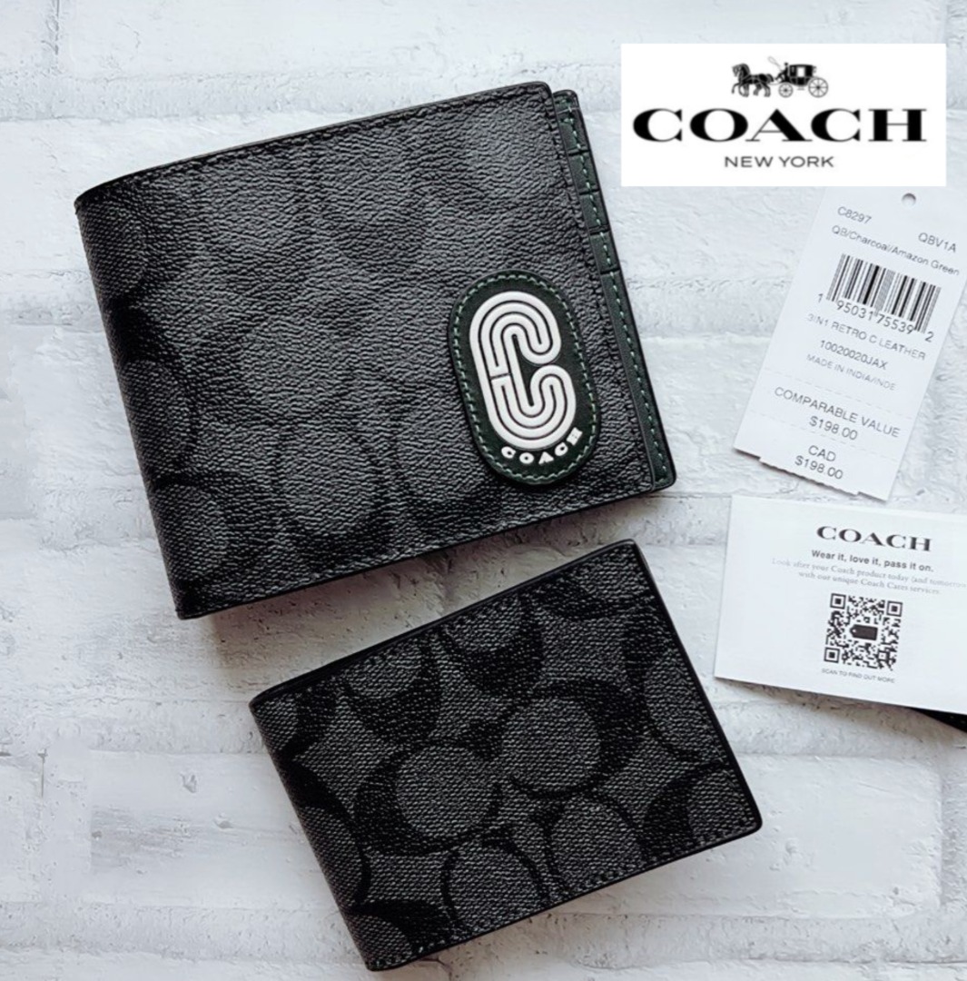New Coach Original 3 In 1 Wallet In Colorblock Signature Canvas With Coach Patch Wallet For Men Come with Complete Set Suitable For Gift Luxury Bags Wallets on Carousell