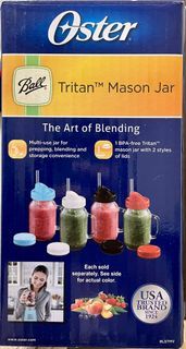 new OSTER Ball Mason Jar 隨鮮瓶 Tritan 果汁機 紅色