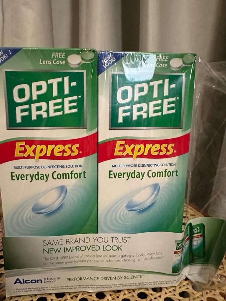 Optifree contact lens solution 355ml x 2, Beauty & Personal Care