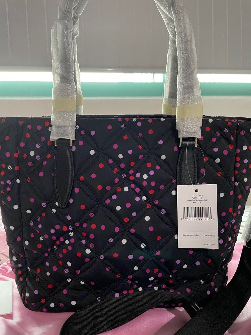 Brand New Original Kate Spade Medium Satchel Joe Quilted Festive Confetti