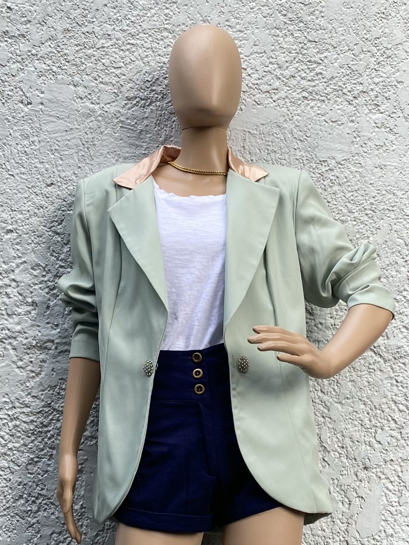 Pastel Blazer, Women's Fashion, Coats, Jackets and Outerwear on Carousell