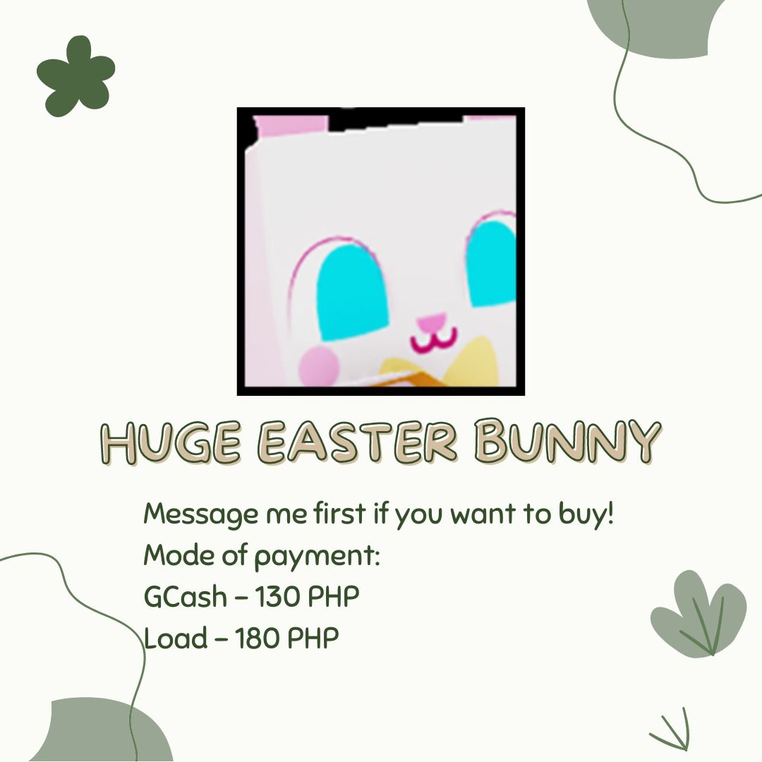 PET SIMULATOR X HUGE EASTER BUNNY, Video Gaming, Video Games, Others on Carousell
