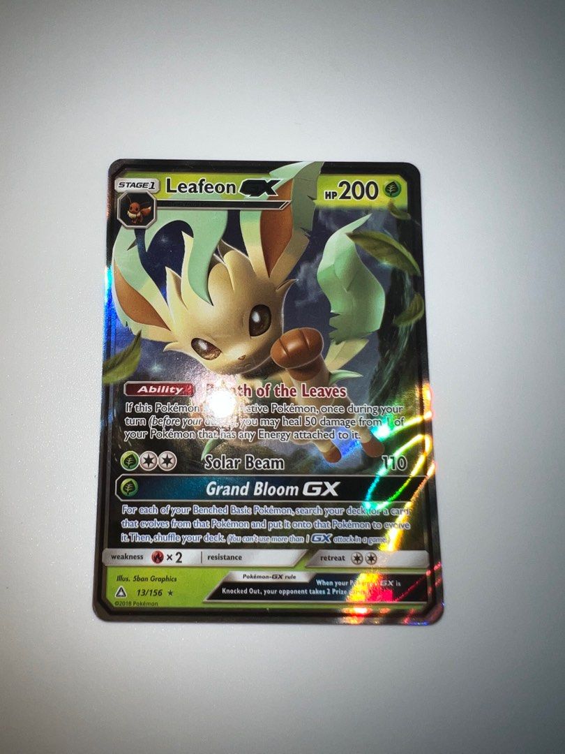 pokemon cards leafeon gx Leafeon GX 13/156 PSA 10 Graded Pokemon Card (Ultra Prism) — Titan Cards Ltd main image 1