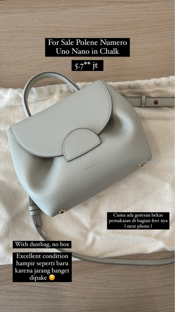 Polene Numéro Nano in Chalk, Women's Fashion, Bags & Wallets, Cross-body  Bags on Carousell