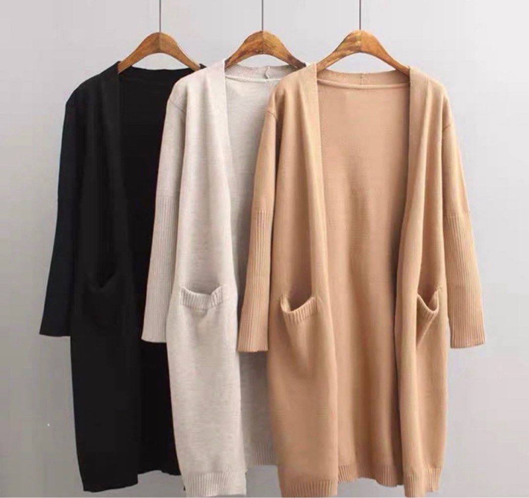 PREMIUM] Stylenanda Knitted Long Cardigan Long Sleeve Outerwear
