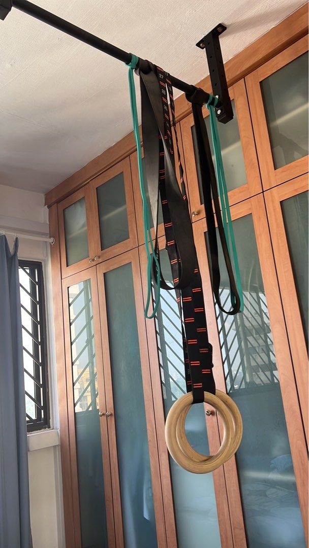 Pull up bar and gymnastic ring, Sports Equipment, Exercise & Fitness