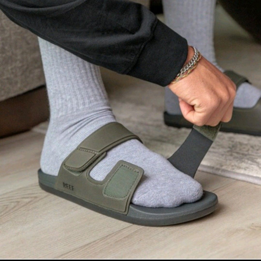 Reef cushion trade wind men s footwear grey olive size available
