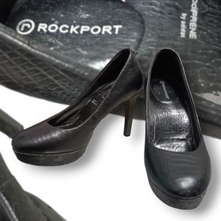 Rockport Black Leather Heels Size US 6.5