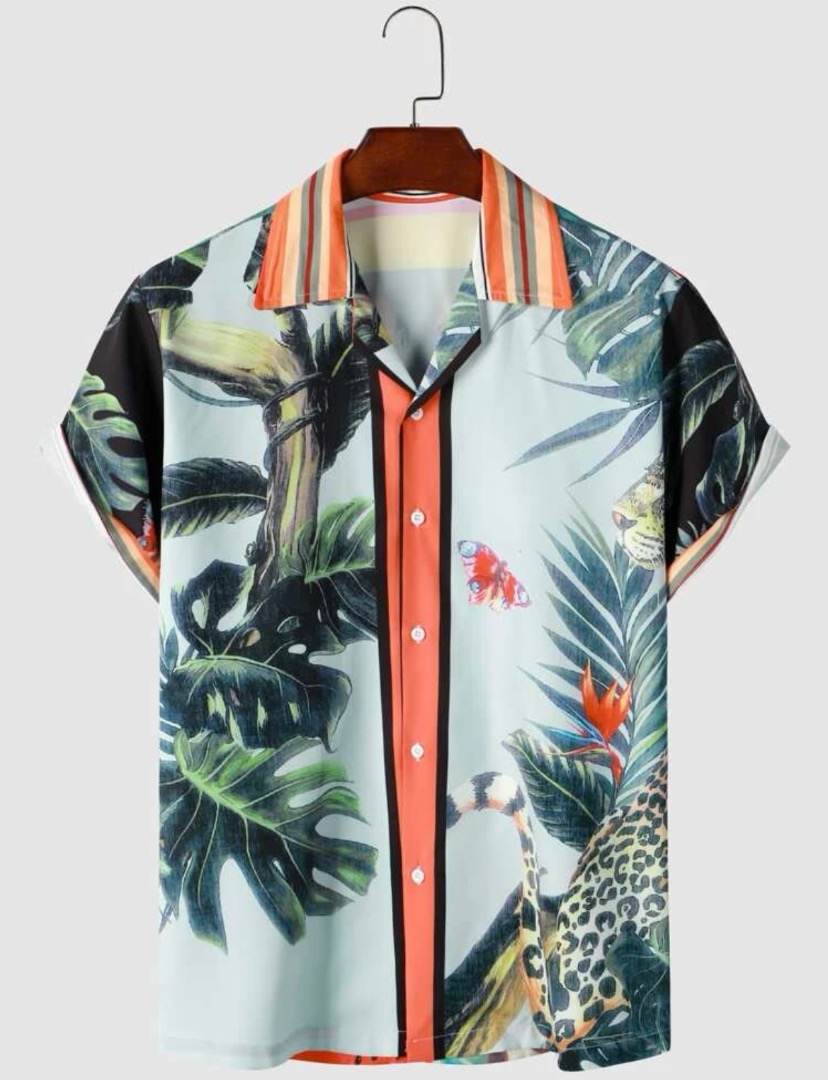 SHEIN men floral polo on Carousell