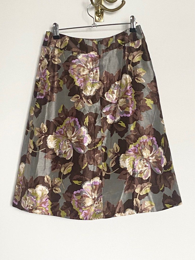 Floral midi skirt 50s clearance