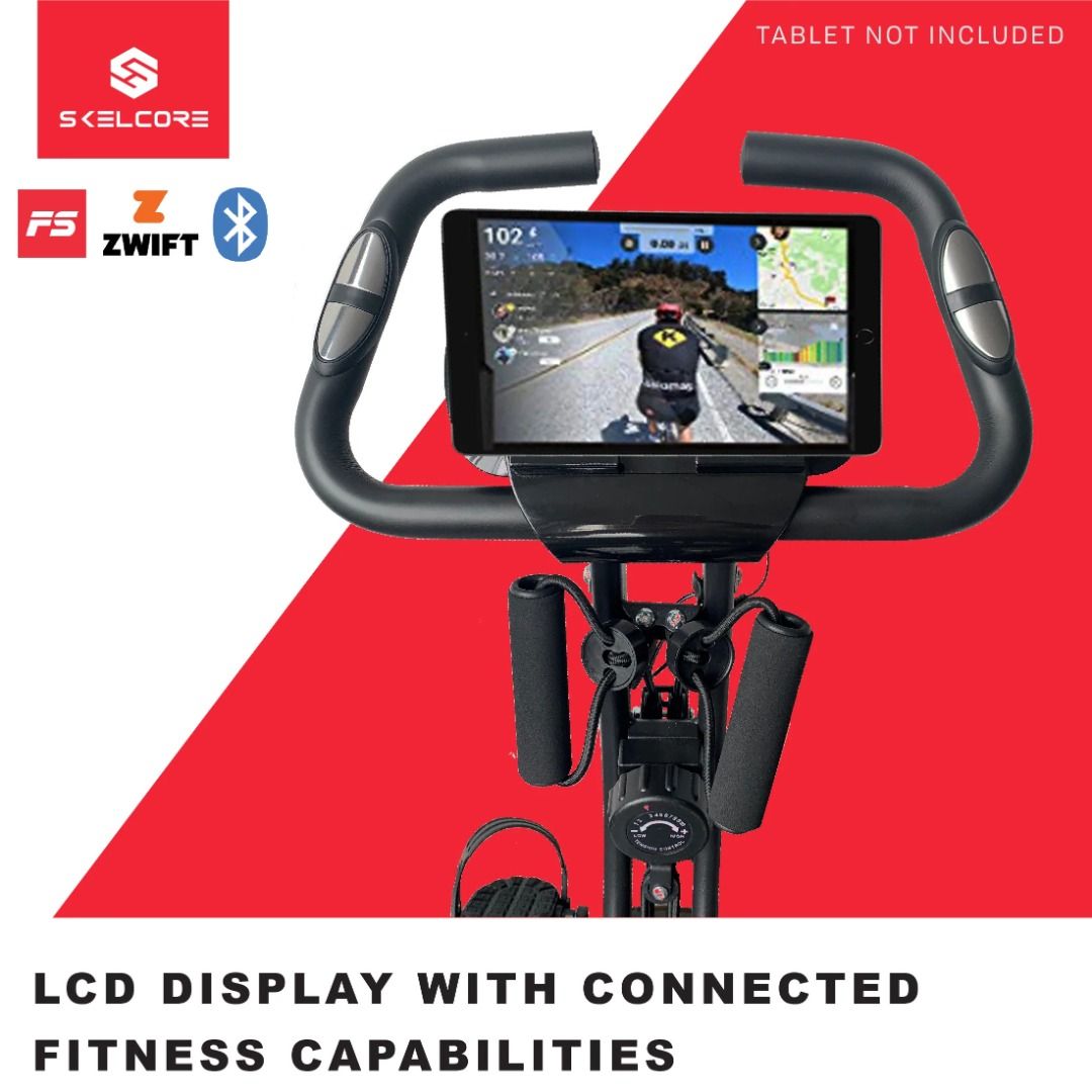 Skelcore 3 in 1 Folding Exercise Bike with 8 Resistance Levels