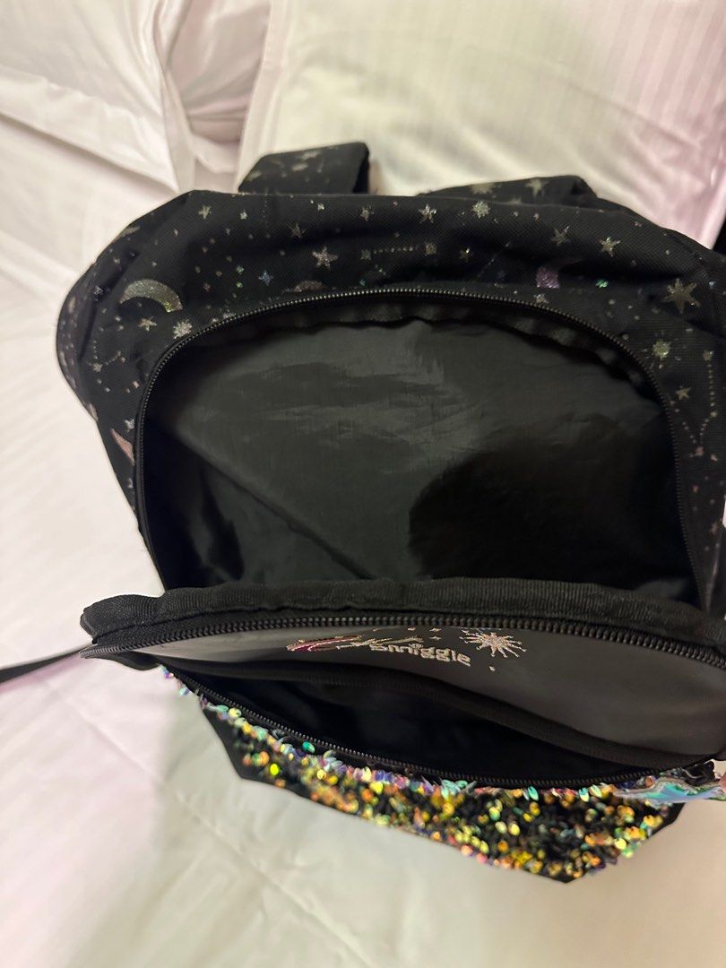 Smiggle black sparkle backpack, Women's Fashion, Bags & Wallets
