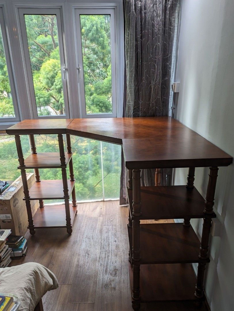 Solid Wood Pier 1 corner desk Furniture Home Living Furniture