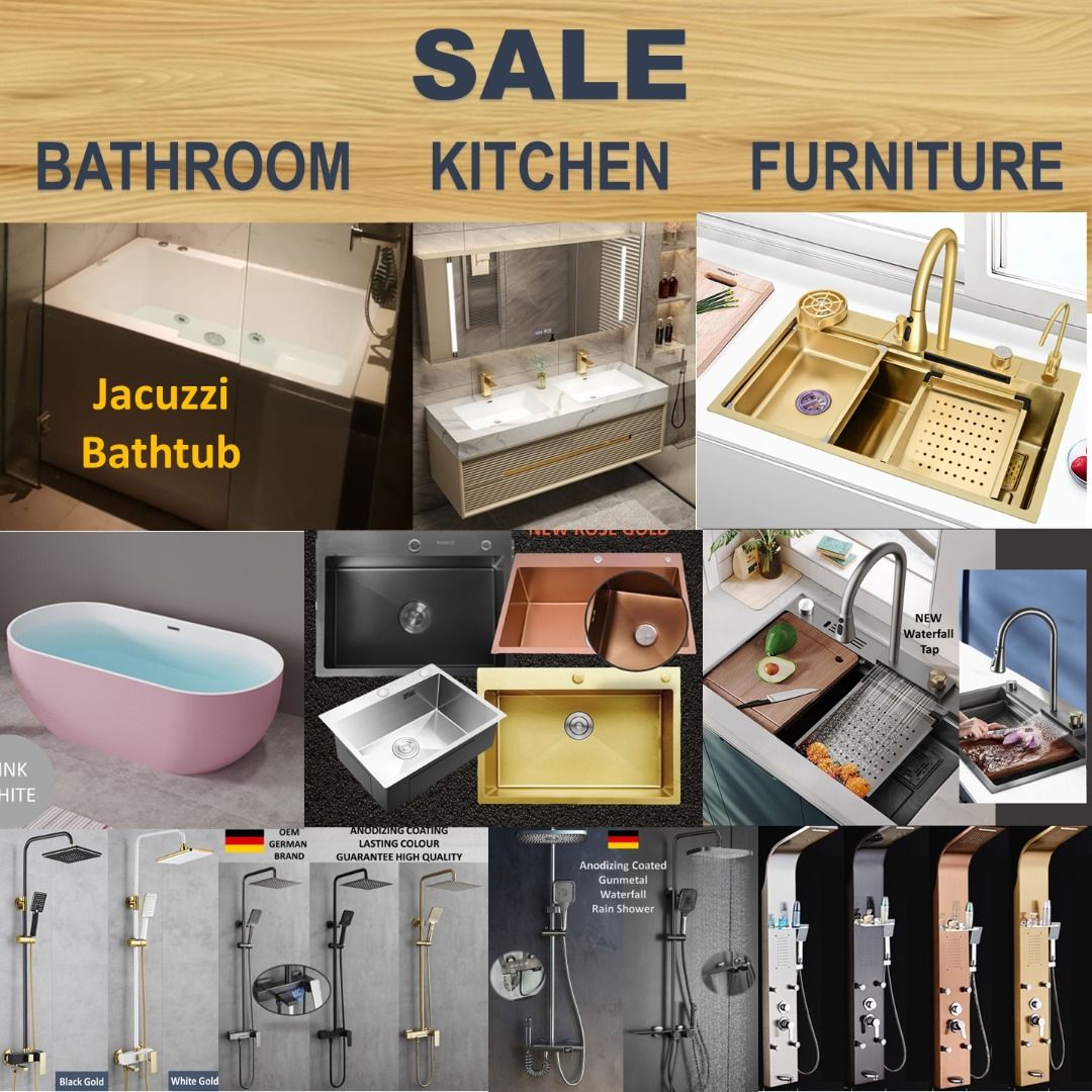 SUPER SALE ! BTO Bathroom Package, Rain Shower, Kitchen Sink, Customize