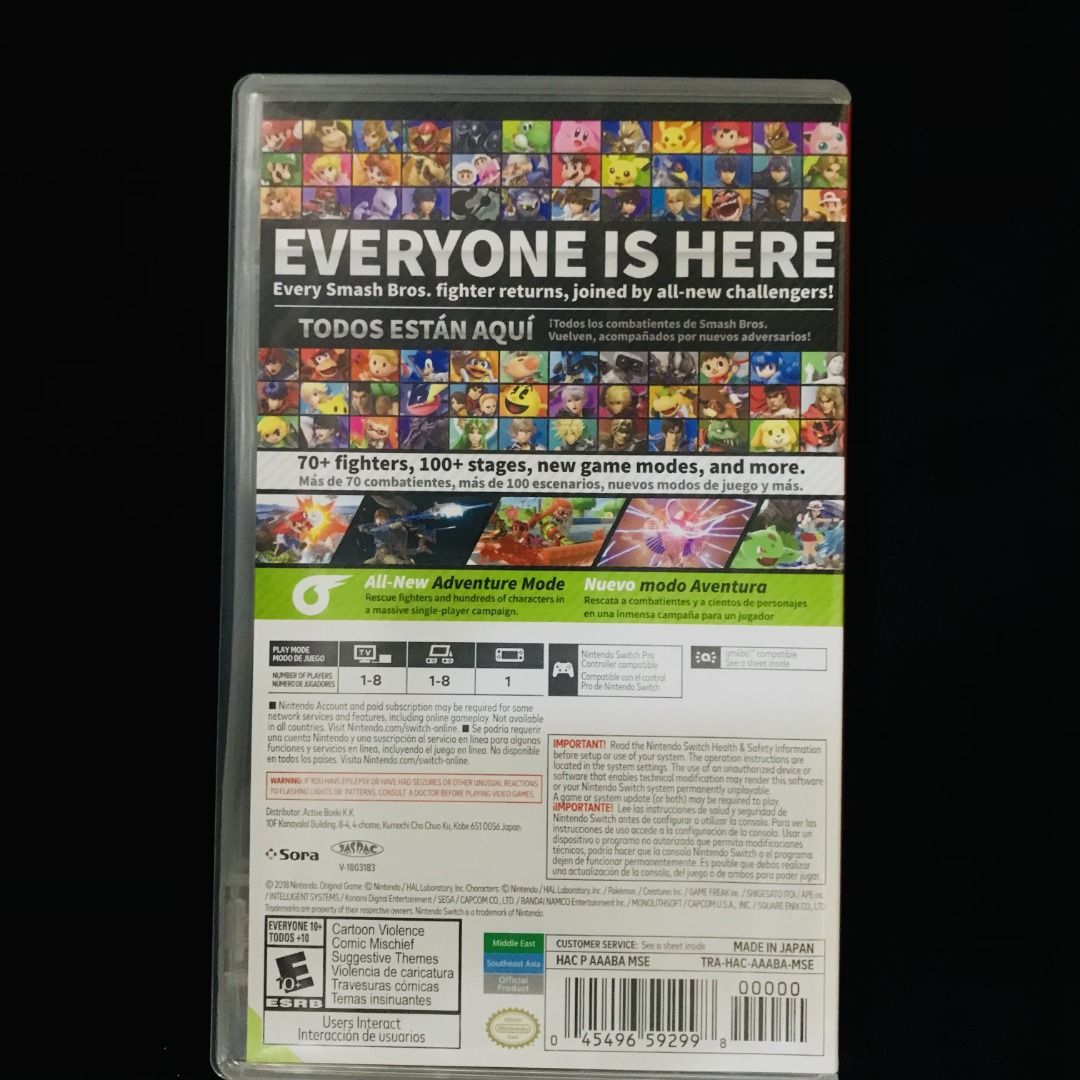 Super Smash Bros. Ultimate Video Game Nintendo Switch (Category: Nintendo) located in Laoag. Submitted by pacheng_treasures (Listing ID 1226205994, Image 2). Description: - US (Version) - Nintendo Switch (Compatibility) - Good as new [Used once] - Unsealed [Casing is intact with no scratches] - Bought at Toys R Us Laoag City in 2022 If you're interested, kindly contact this number: - 0908 444 6541 Mode of Payment: - GCash Courier Delivery Service