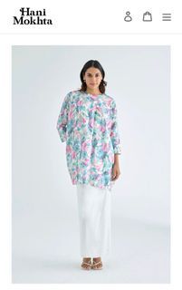 HANI MOKHTA POPPY TUNIC SET IN AQUA 
