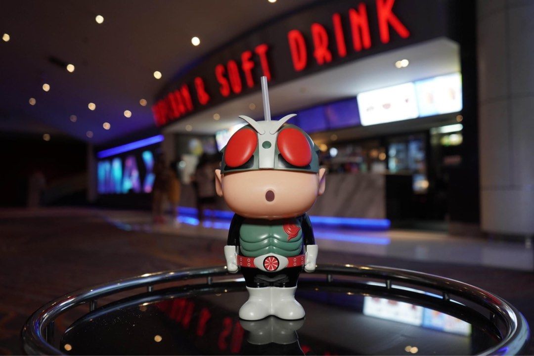 Mask Rider Chin Chan Thailand exclusive Shin Chan x masked rider drink and popcorn holder ...