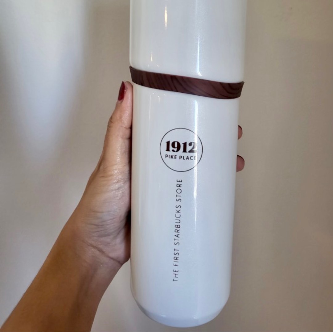 Tumbler starbucks PUTIH Pike Place Market Seattle, Kitchen & Appliances