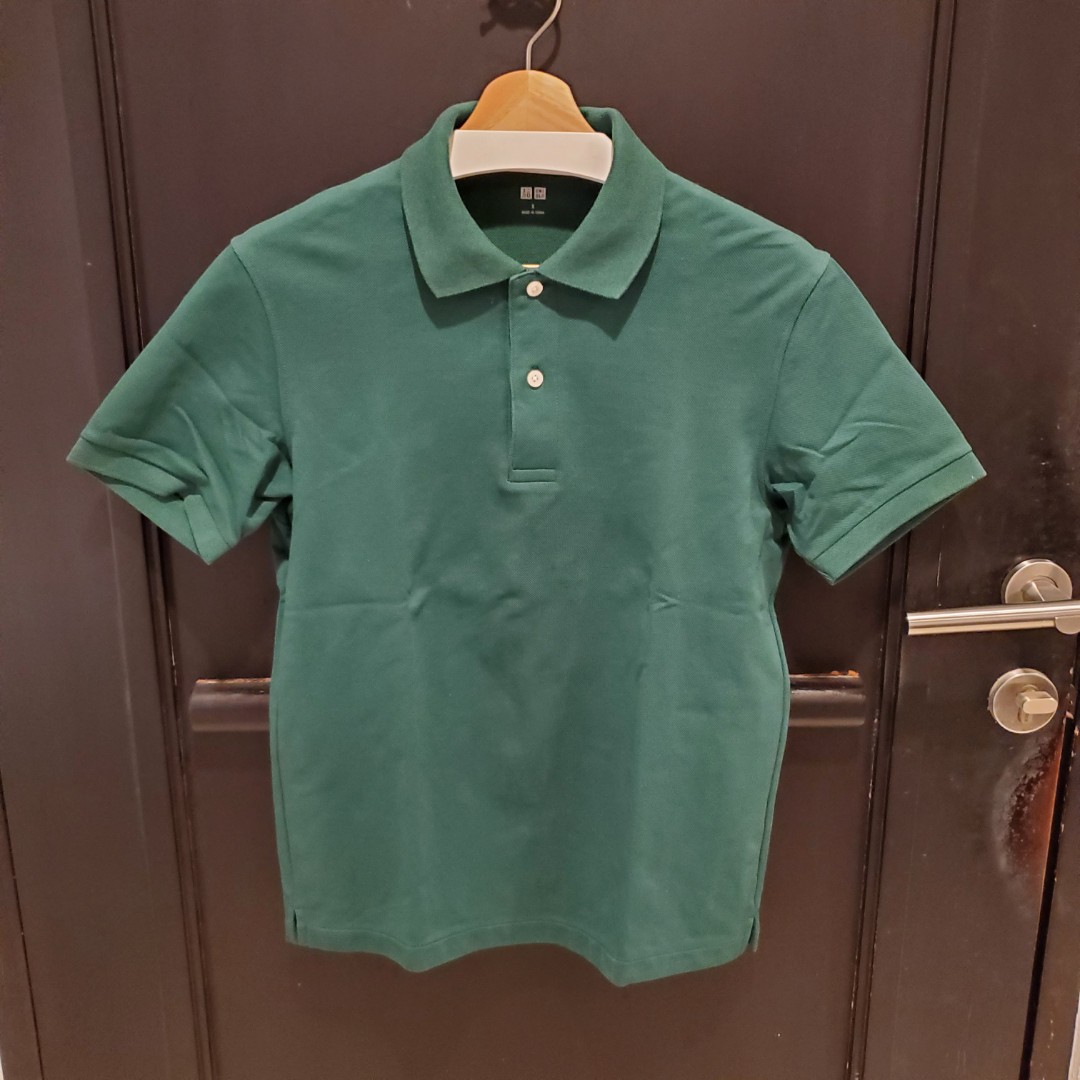 Uniqlo Polo Shirt Green on Carousell