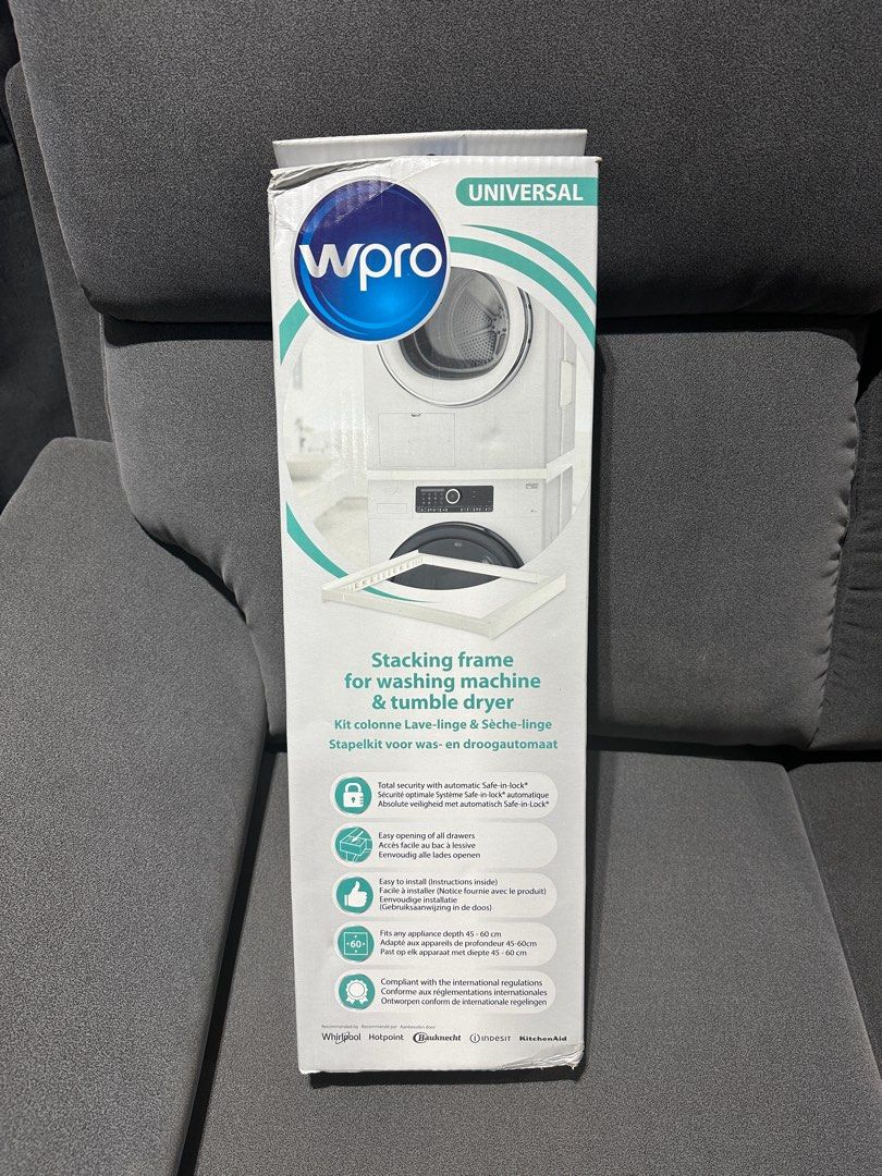 Universal stacking frame (Category: Washing Machines and Dryers) located in Singapore. Submitted by urethane300 (Listing ID 1226164887, Image 1). Description: Brand new in box, self collect or add $10 for delivery..