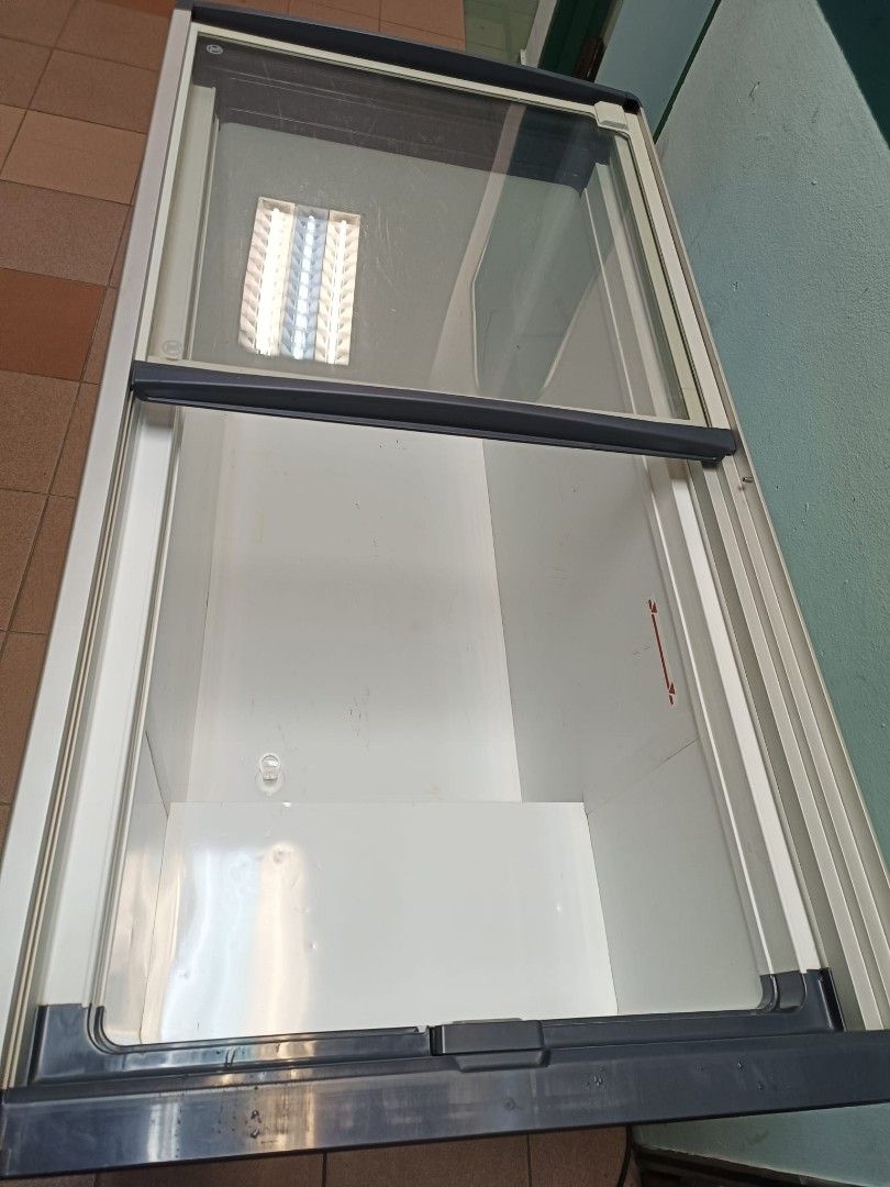 Used liebherr display chest freezer / glass display chest freezer / ice