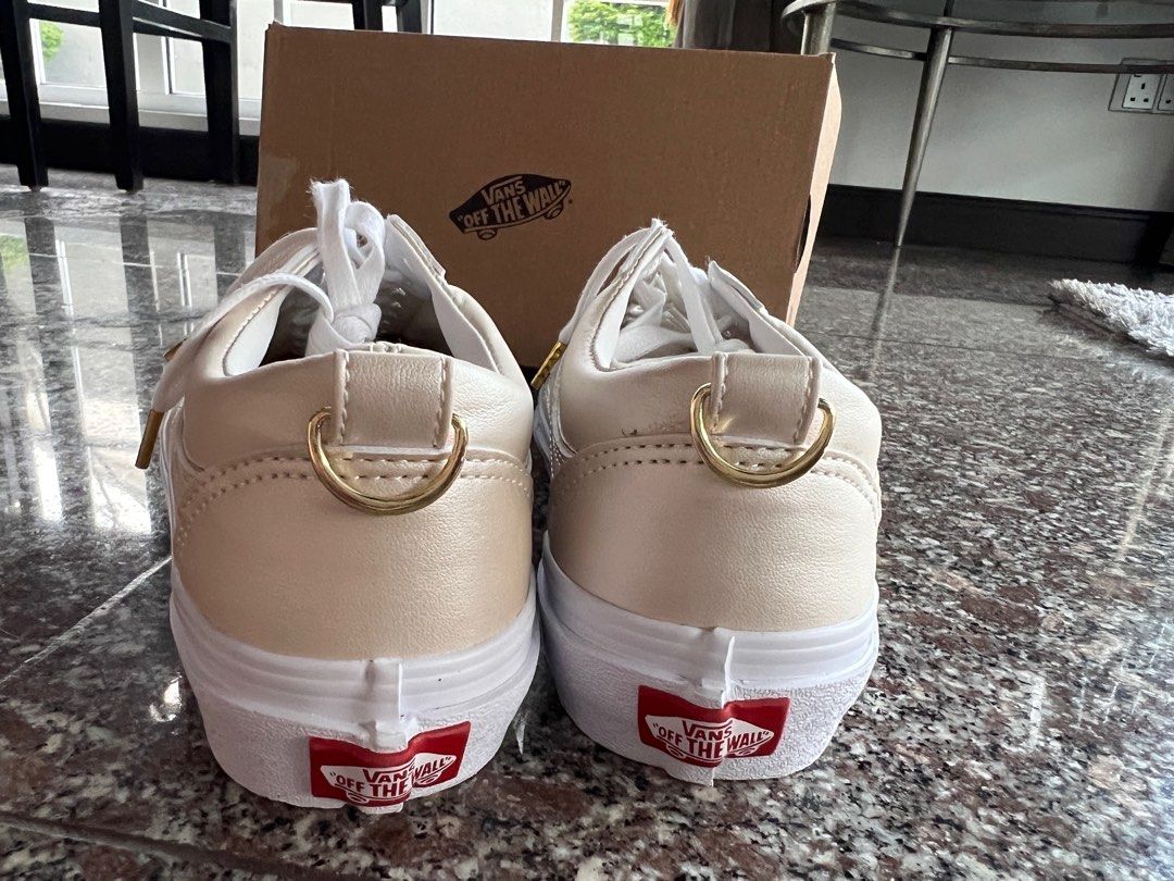 White and hot sale beige vans