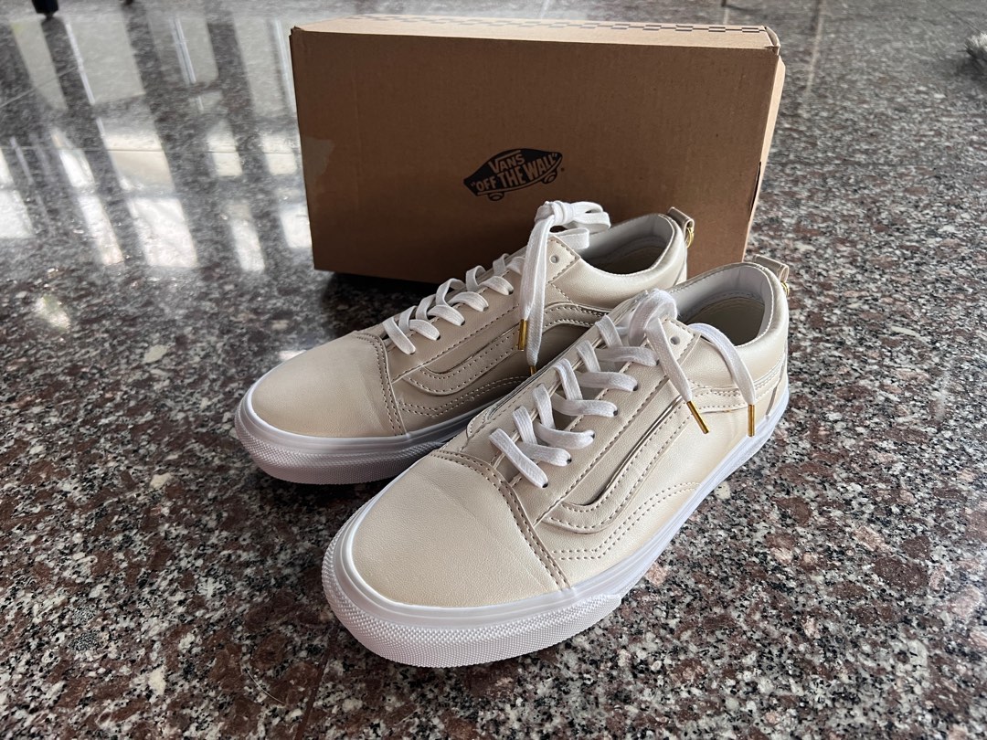White and beige new arrivals vans