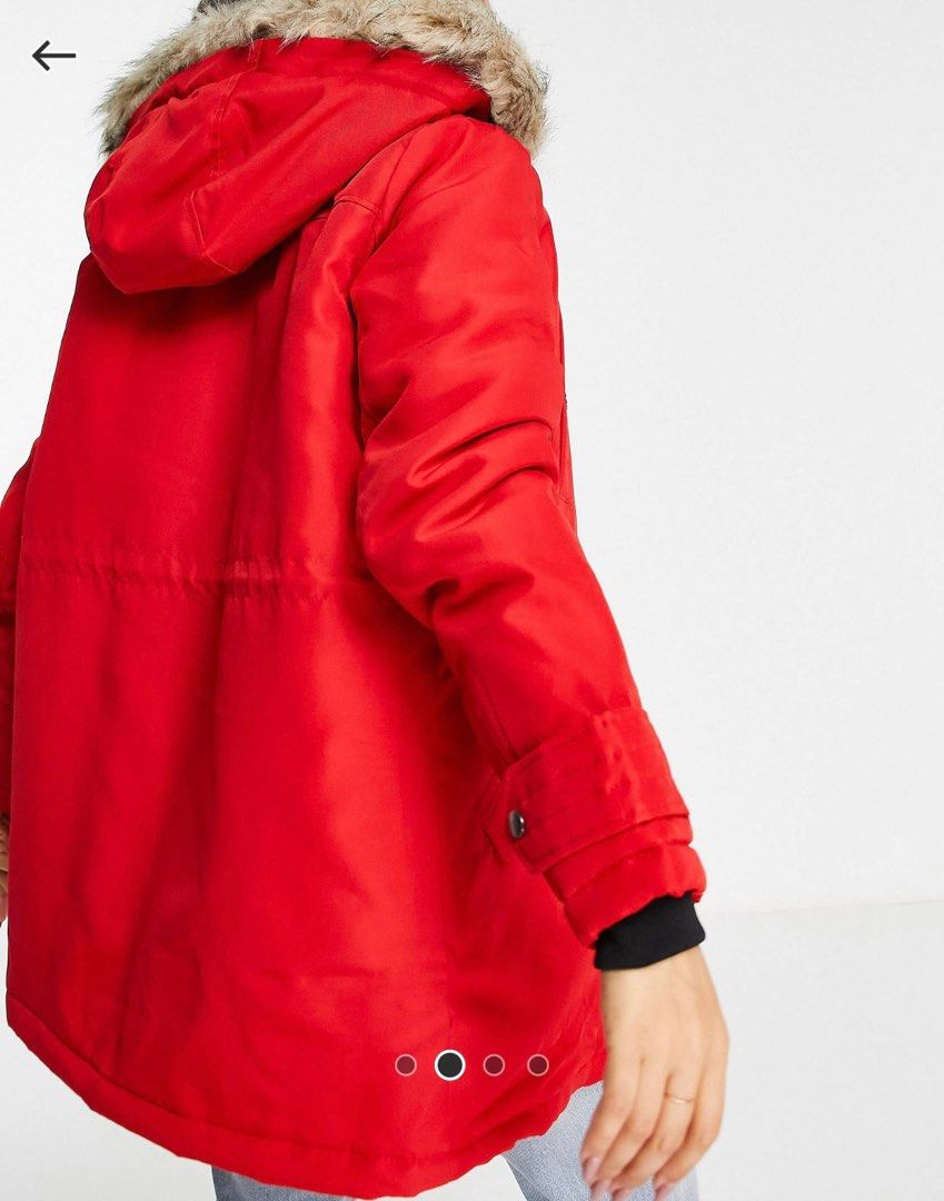 Vero moda padded parka with faux fur hood new arrivals