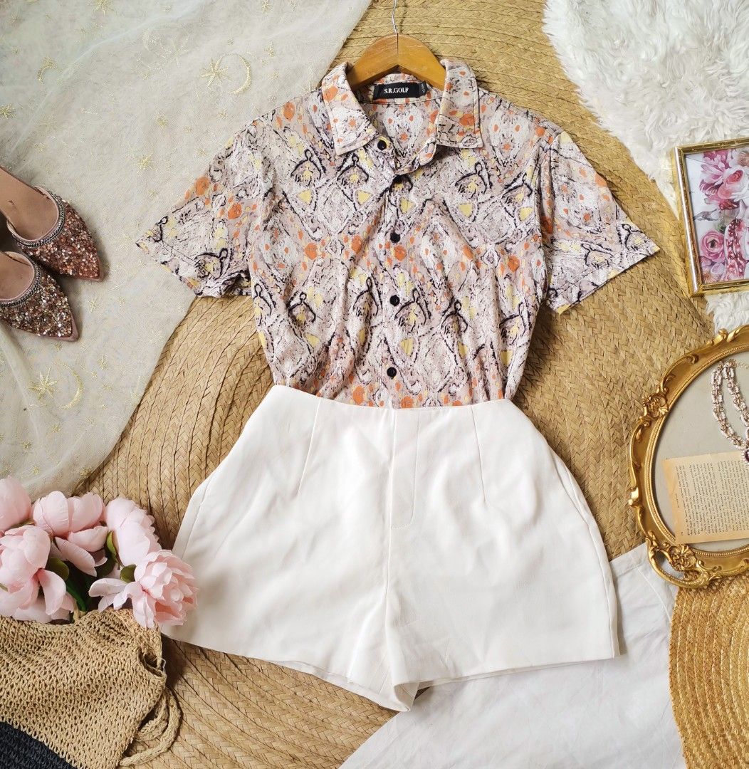 Vintage Button Down Blouse on Carousell