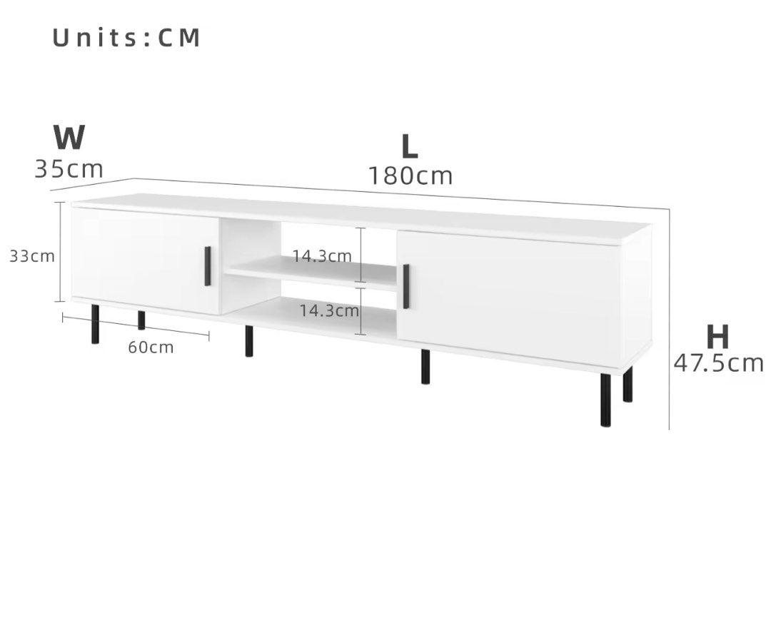 TV Console white, Furniture & Home Living, Furniture, TV Consoles on