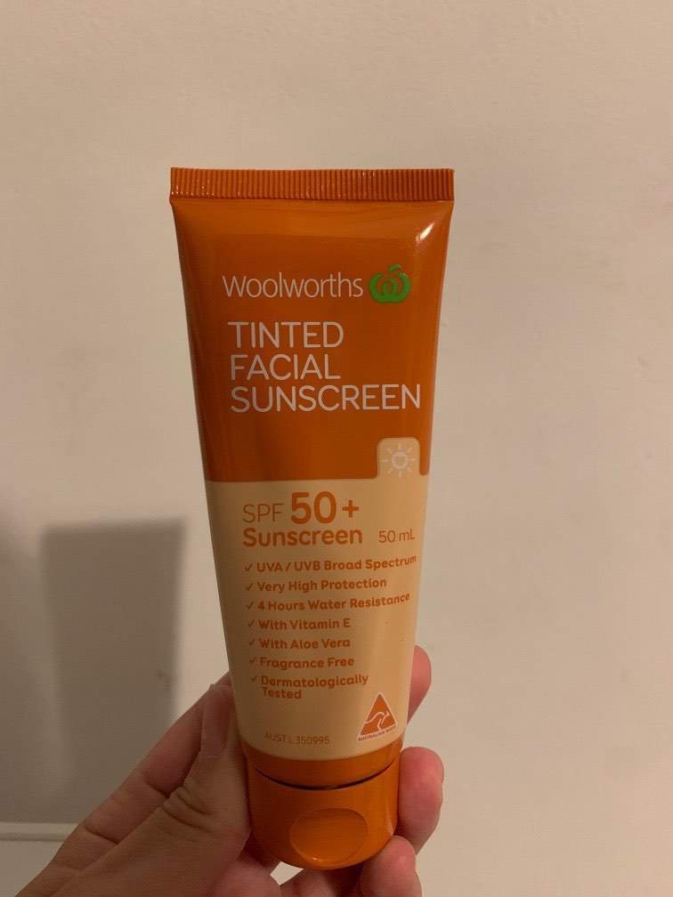 Woolworth Tinted Facial Sunscreen SPF50+ 50ml, Beauty & Personal Care