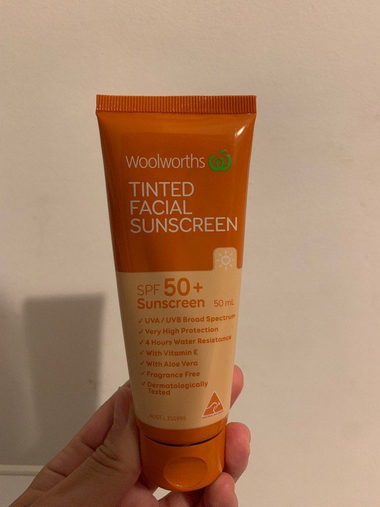 Woolworth Tinted Facial Sunscreen SPF50+ 50ml, Beauty & Personal Care