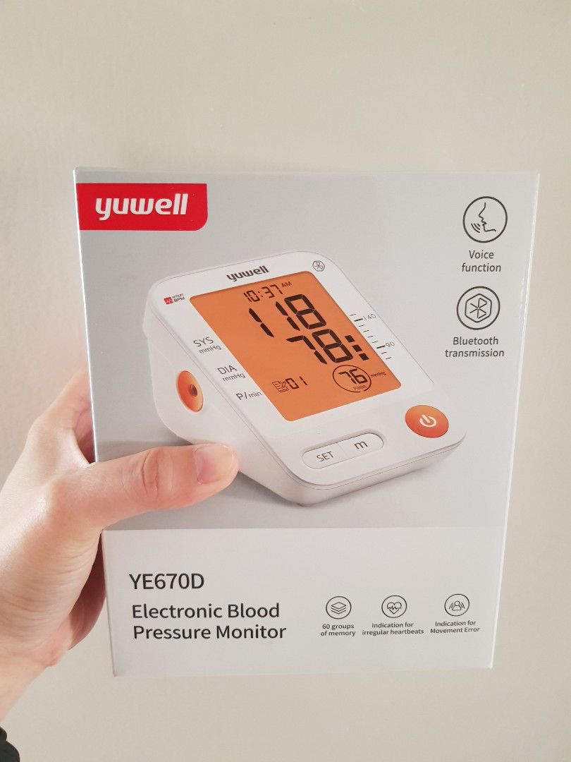 Yuuwell Electronic Blood Pressure Monitor YE670D, Health & Nutrition