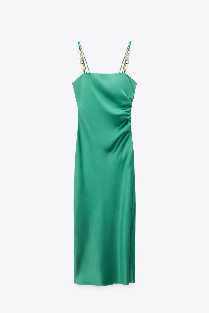 Zara green cheap chain dress