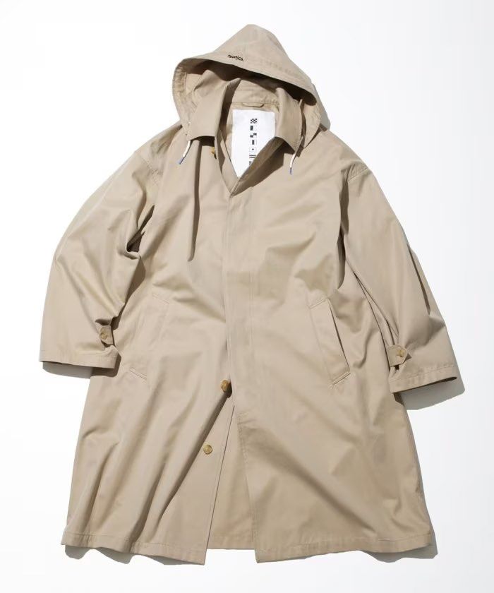 NAUTICA 21ss Hooded Balmacaan Coat XL-