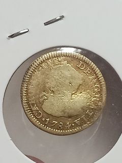 1784 Half Real Silver coin