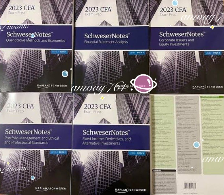 2023年最新版】 CFA level1 Schweser Notes-