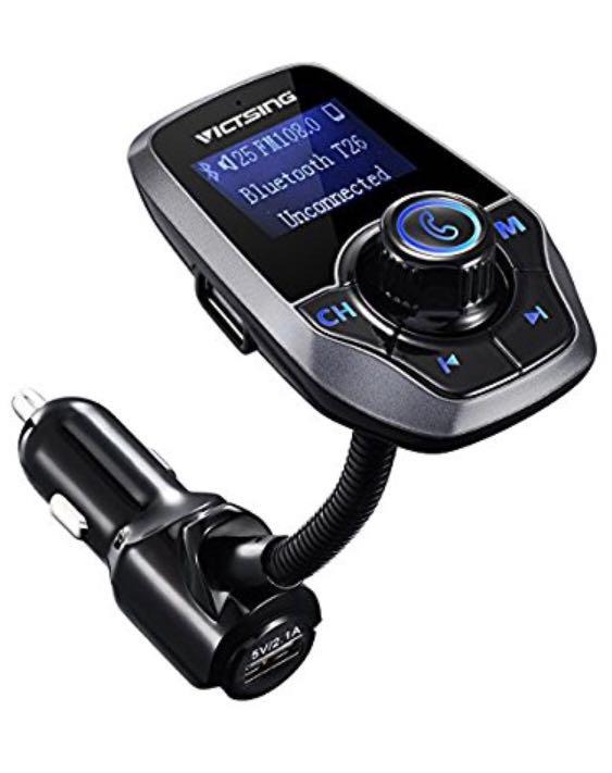 [3840] VicTsing T26 Car Bluetooth FM Transmitter (VTBH081AB), Audio