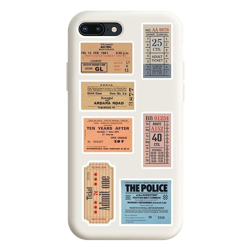 50pcs VINTAGE AIR TICKET Vinyl Decal graffiti STICKERS bomb for laptop ...