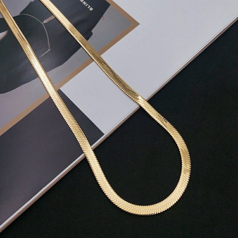 Mens flat chain necklace store