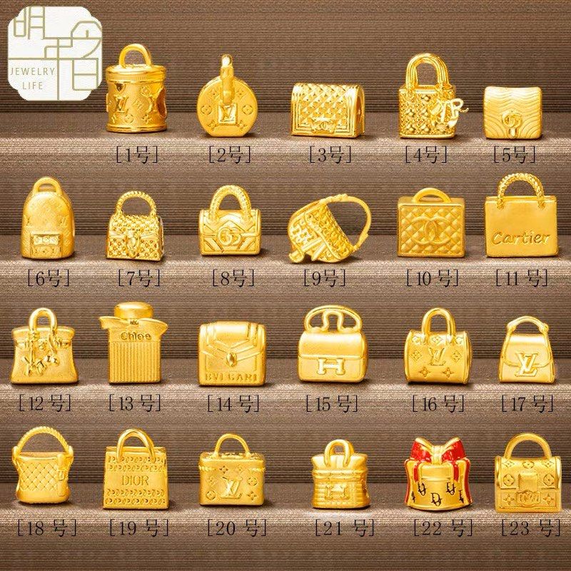 999 Gold bag charms