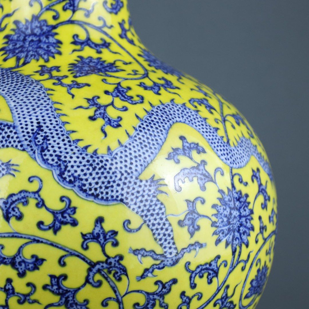 元時代青花纏龍穿雲紋鳳頭執手壺！高さ19.5ｃｍ 直径12.5ｃｍ-