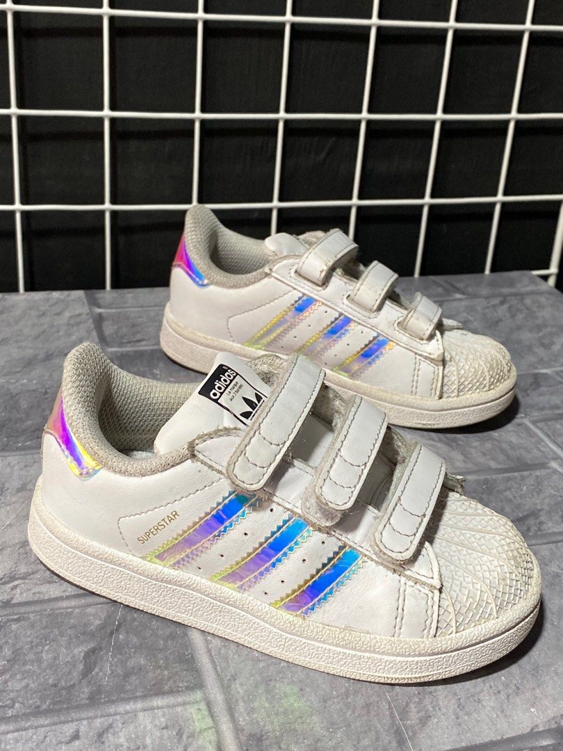 Adidas superstar store iridescent velcro